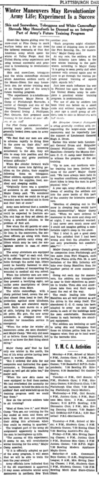 February 26, 1940 article in the Plattsburgh Daily Press about the 1939-1940 Pine Camp maneuvers. Courtesy Doug Schmidt/National Association of the 10th Mountain Division, Inc. February 26, 1940 article in the Plattsburgh Daily Press about the 1939-1940 Pine Camp maneuvers. Courtesy Doug Schmidt/National Association of the 10th Mountain Division, Inc.