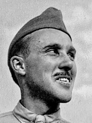 Charles C. Bradley (1911-2002) served with the mountain troops from 1941-1944 and the North Pacific Combat School from 1946-1946. After receiving his bachelor’s degree from the University of Wisconsin in 1935, he opened a photography business, only to close it at the end of 1941 to join the Army. A ski jumper and cross-country skier from Wisconsin, he joined the 1st Battalion (Reinforced), 87th Infantry Mountain Regiment at Ft. Lewis shortly after Pearl Harbor, and participated in the ski training on the slopes of Mt. Rainier. He deployed with the 87th to Kiska in the Aleutian Islands in 1943, an event that became the inspiration for his book, Aleutian Echoes. Following the war, he received his master’s and PhD in geology, both from the University of Wisconsin. He went on to become a professor of geology at both the University of Wisconsin and, later, Montana State University, where he also held the position of dean of the College of Letters and Sciences and coordinator at the MSU Center for Environmental Studies. He was a pioneer in the field of avalanche science, founding the famous snow studies program at MSU; he also served as the co-director of research at the Leopold Memorial Reserve in Baraboo, Wisconsin. His scientific essays were widely published over the course of his career, and he remained a professional photographer throughout his life.