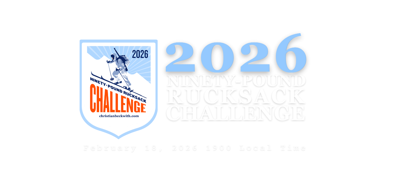 NPR Challenge 2026 Website Header Ninety-Pound Rucksack Challenge Christian Beckwith